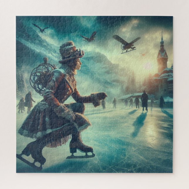Puzzle Messager d'hiver Steampunk Victorien Fantastique (Vertical)