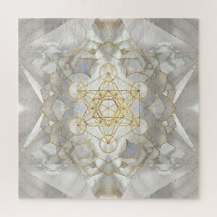 Puzzle Métatron's Cube in lotus Sacred Geometry