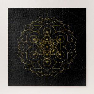 Puzzle Métatron's Cube in lotus Sacred Geometry