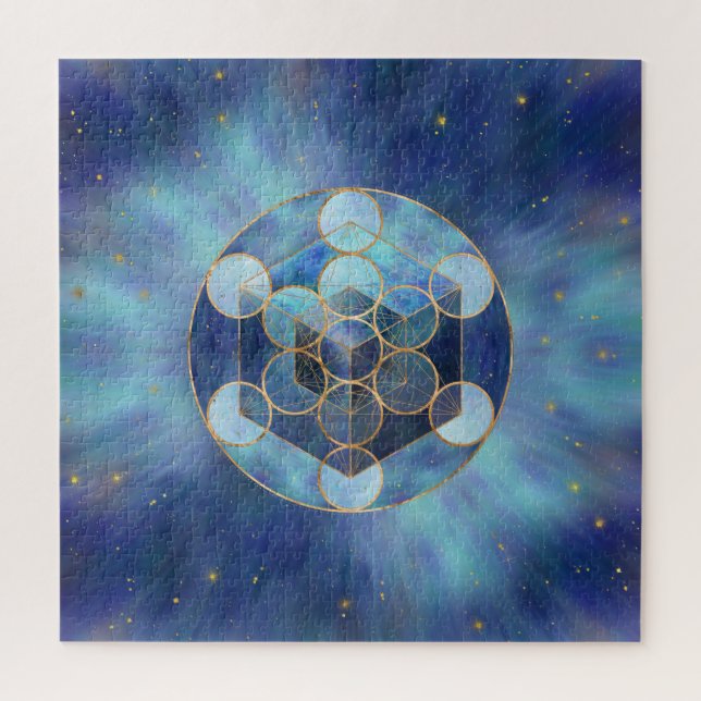 Puzzle Metatron's Cube Sacred Geometry (Vertical)