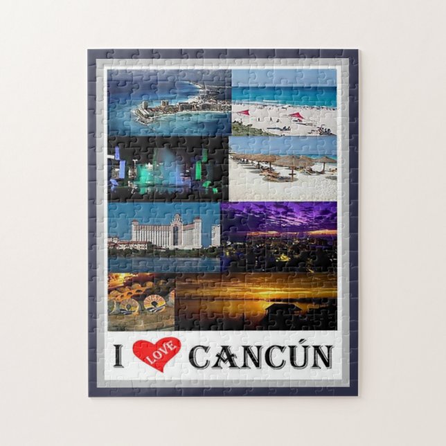 Puzzle Mexique - Cancun I Love - (Vertical)