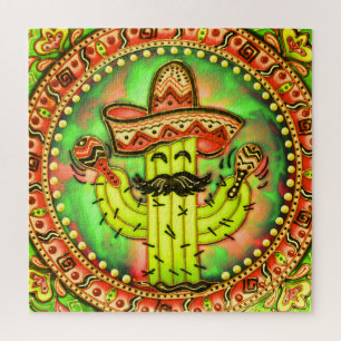 Puzzle Mexique Fiesta Cinco de Mayo Sombrero Casquette Ve