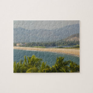 Puzzle Mexique, Jalisco, Barra de Navidad. Plage de Town