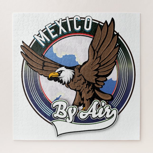 Puzzle Mexique par patch de voyage aérien. (Vertical)