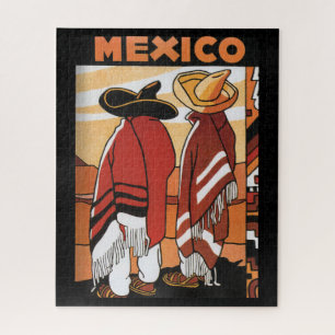 Puzzle Mexique ~ Poster de voyage Mexicains Zarapes