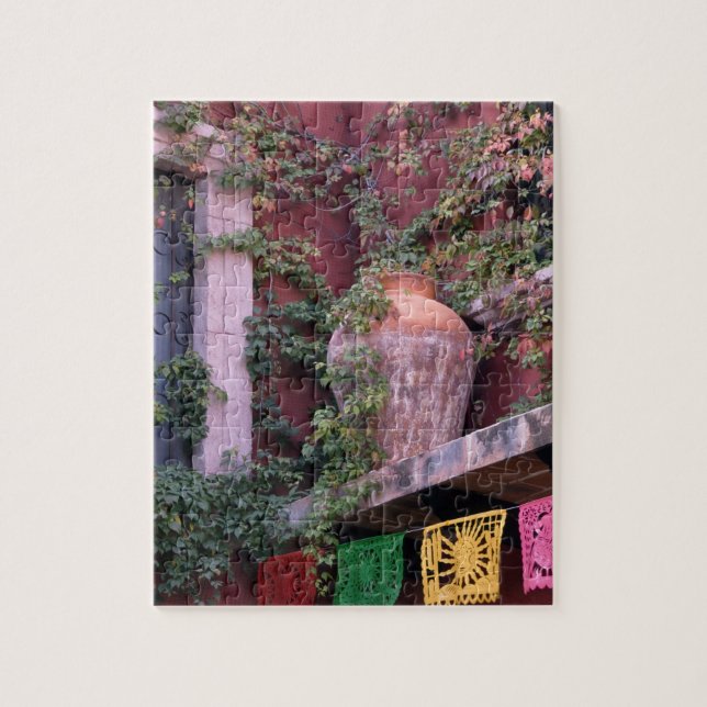 Puzzle Mexique, San Miguel de Allende, lierre, pot en arg (Vertical)