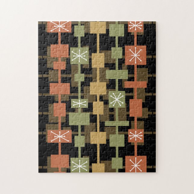 Puzzle Mi-siècle moderne noir multicolore (Vertical)