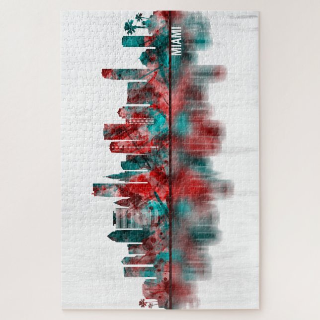 Puzzle Miami Florida Skyline (Vertical)