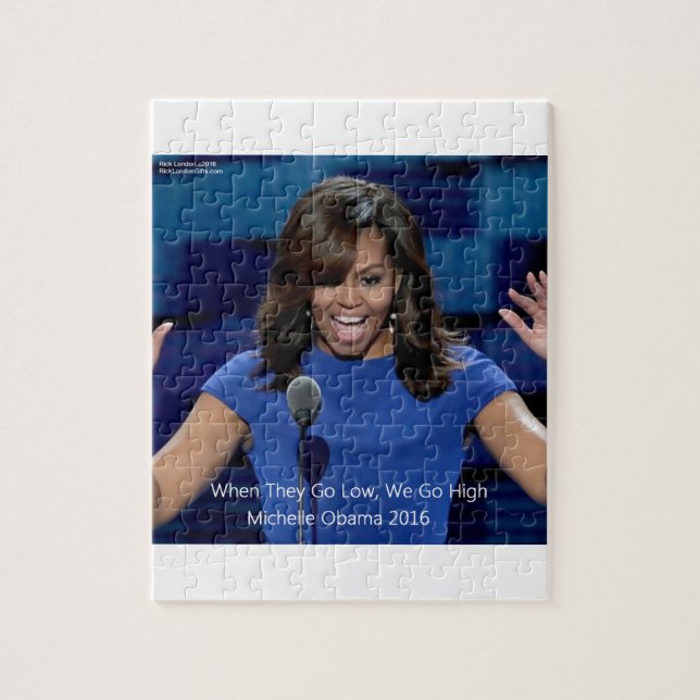 Puzzle Michelle Obama "Nous allons de l'avant" Objet de c (Vertical)