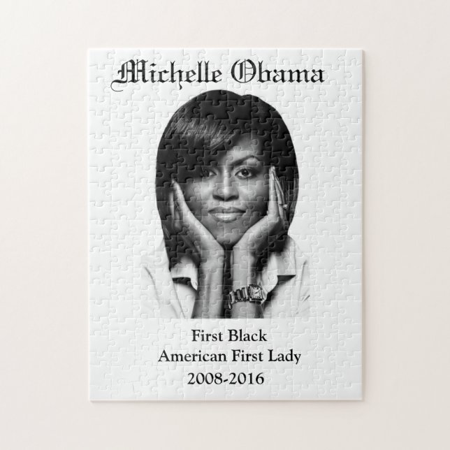 Puzzle MICHELLE OBAMA PREMIÈRE affiche NOIRE Jigsa (Vertical)