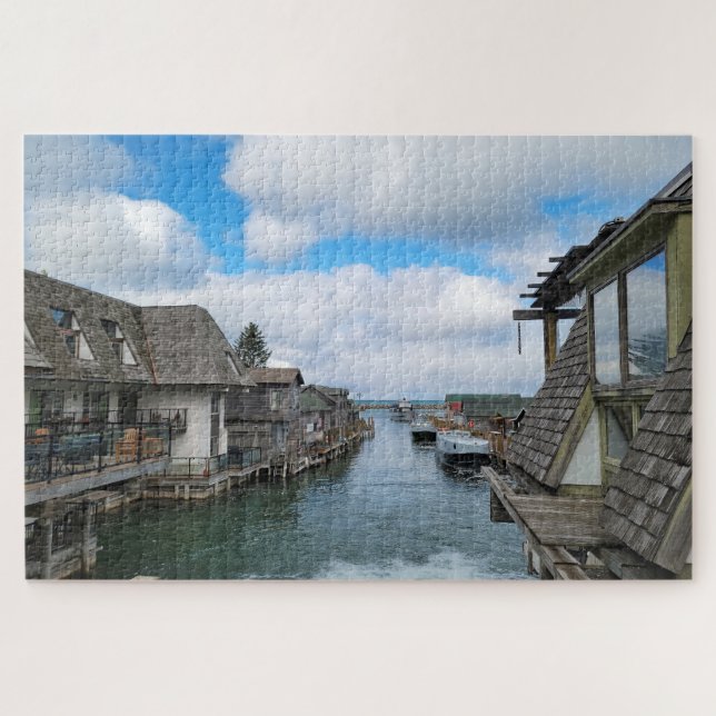 Puzzle Michigan Fish Town en Leland (Horizontal)