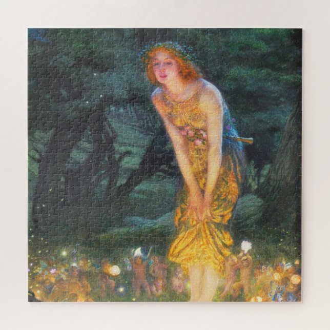 Puzzle Midsummer Eve (1908) par Edward Robert Hughes (Horizontal)