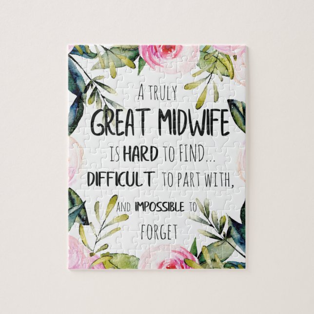 Puzzle Midwoman Doula Office Carte de remerciements Devis (Vertical)