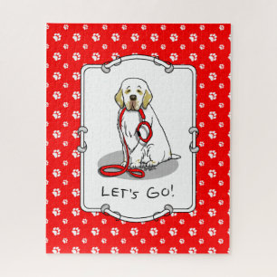 Puzzle Mignon Allons-y ! Promener le chien Clumber Spanie