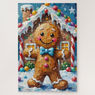 Puzzle Mignon bonhomme en pain d'épices, illustration joy