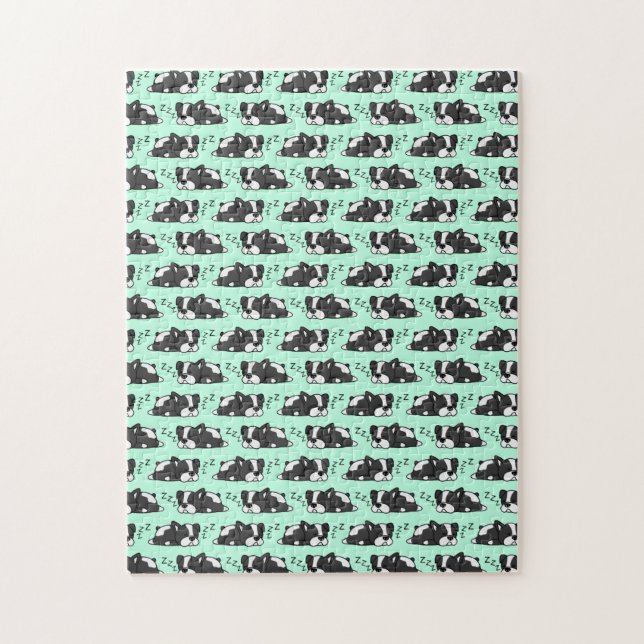 Puzzle Mignon Boston Terrier ZZZ Cadeaux pour Amateurs de (Vertical)