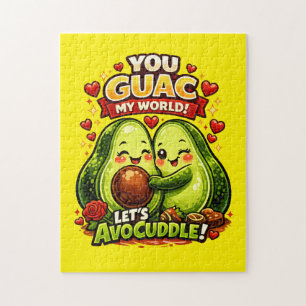 Puzzle Mignon design d'amour d'avocat pour la Saint-Valen