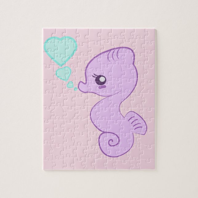 Puzzle mignon d'hippocampe de bébé (Vertical)