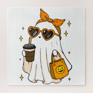 Puzzle Mignon Fantôme de la Saison Effrayante avec Café G