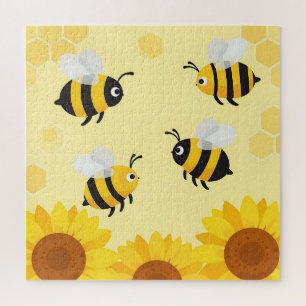 Puzzle Mignon motif abeilles bourdon colza miel