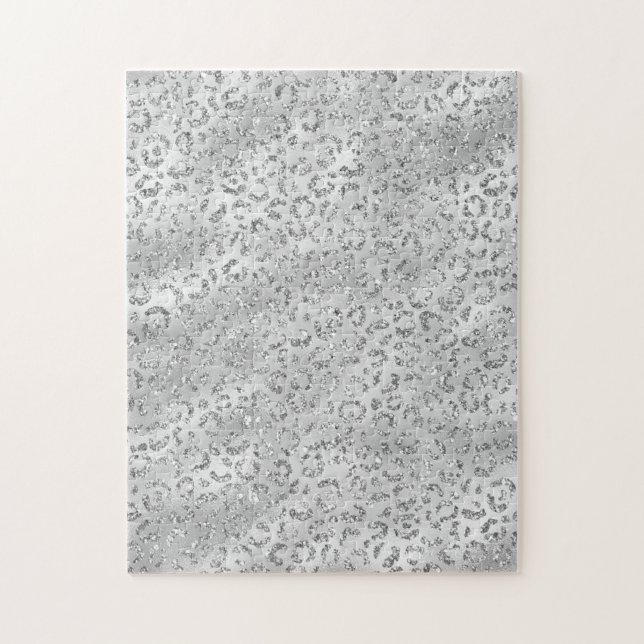 Puzzle Mignon motif imprimé peau de léopard guépard argen (Vertical)