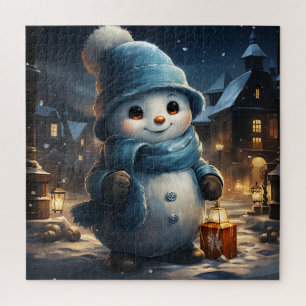 Puzzle Mignonne bonhomme de neige de Noël