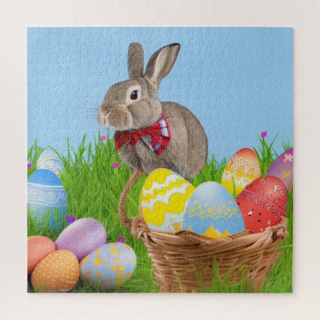 Puzzle Mignonne Bunnyfor Pâques pour une humeur positive (Vertical)