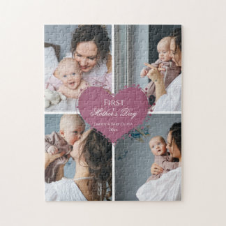 Puzzle Mignonne cadeau de la première mère | Collage de p
