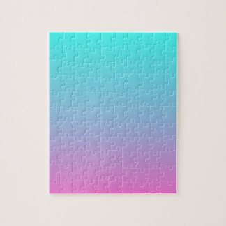 Puzzle mignonne girly ombre mermaid rose turquoise aqua b