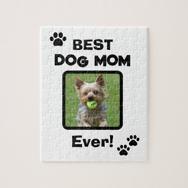 Puzzle Mignonne Meilleure Maman de Chien Chat Tout Simple (Vertical)