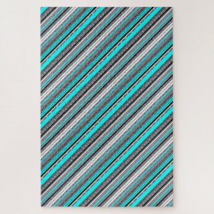 Puzzle Mignons motifs aztèques gris aqua