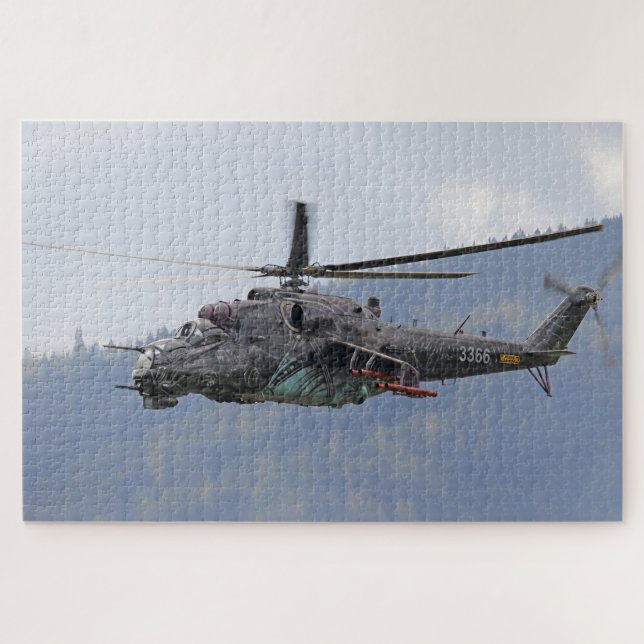 Puzzle Mil Mi-24 Derrière (Horizontal)