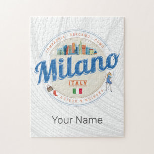 Puzzle Milan Skyline Italie Vintage Mode Lombardie