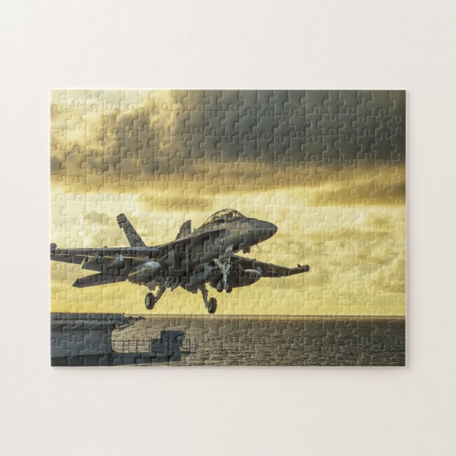 Puzzle militaire avion à réaction décollant (Horizontal)
