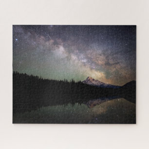 Puzzle Milky Way and Mount Hood Reflecting à Lost Lake