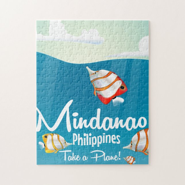 Puzzle Mindanao, affiche de voyage des philippines (Vertical)