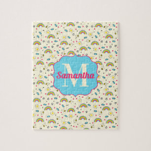 Puzzle Mini Jeté de Arc-en-ciel sur Monogramme de Motif R