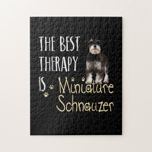 Puzzle Miniatura Schnauzer est la meilleure Théorie (Vertical)