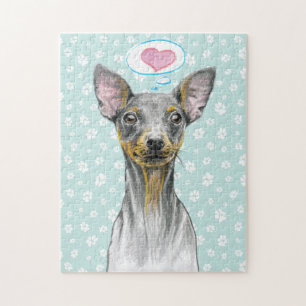 Puzzle Miniature pinscher Portrait de chien adorable chio