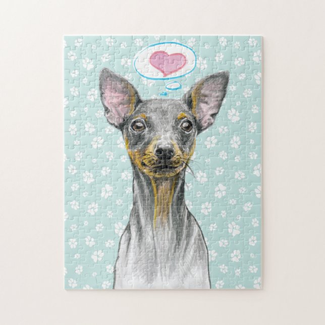 Puzzle Miniature pinscher Portrait de chien adorable chio (Vertical)
