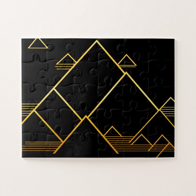 Puzzle Minimalisme du sommet de montagne (Horizontal)