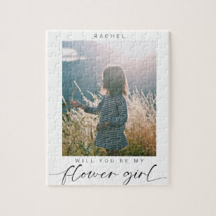 Puzzle Minimaliste Serez-vous ma fille Fleur Photo Chic