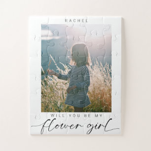Puzzle Minimaliste Serez-vous ma fille Fleur Photo Chic