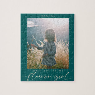 Puzzle Minimaliste Veux-tu être ma Demoiselle Fleuriste P