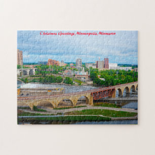 Puzzle Minneapolis Minnesota .voeux de Noël