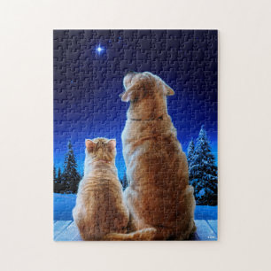 Puzzle Miracle de Noël pour chat et chien
