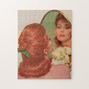 Puzzle miroir au mur