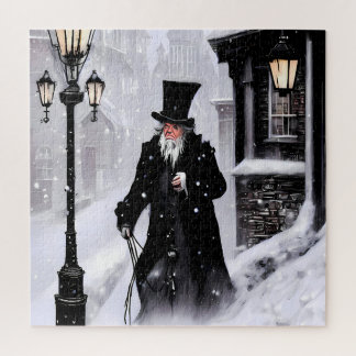 Puzzle Misère Ebenezer Scrooge Snowy Victorian Street
