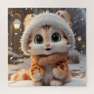 Puzzle Misha - Un léopard des neiges moelleux