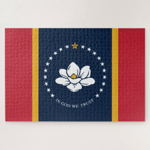 Puzzle Mississippi Flag - New Magnolia Flag